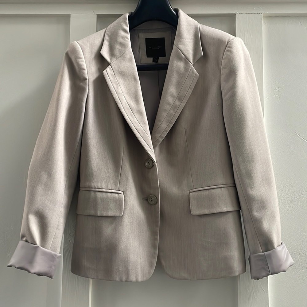 The Limited brand tan/off white blazer